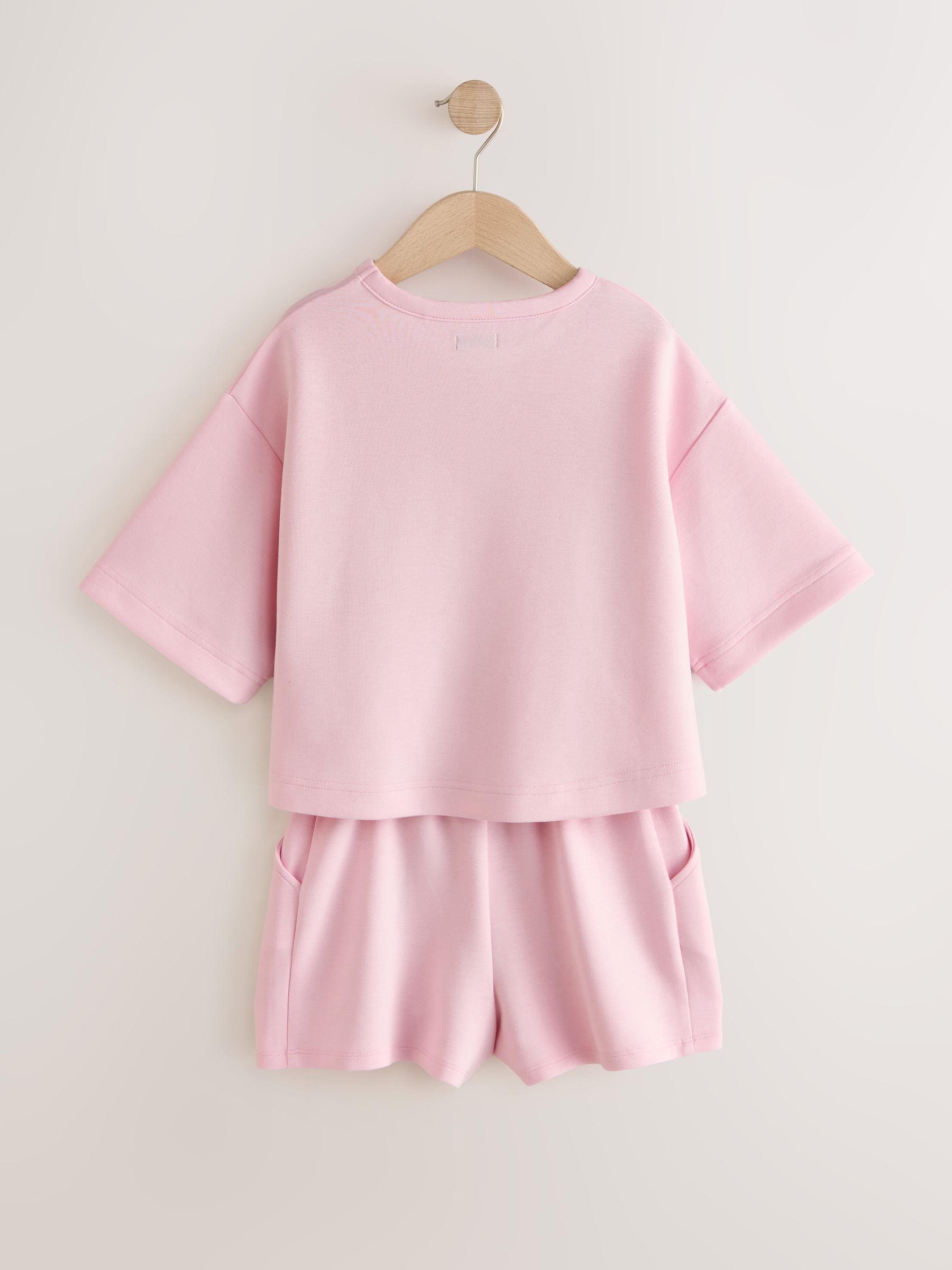 Dsiney Kidz - Light Pink Supersoft T-Shirt and Shorts Set (3-16yrs) image 7