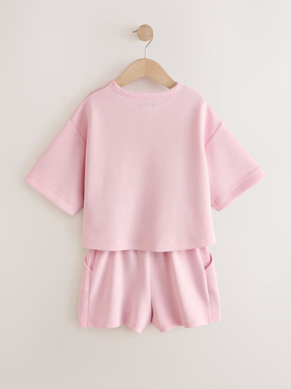 Dsiney Kidz - Light Pink Supersoft T-Shirt and Shorts Set (3-16yrs) image 7
