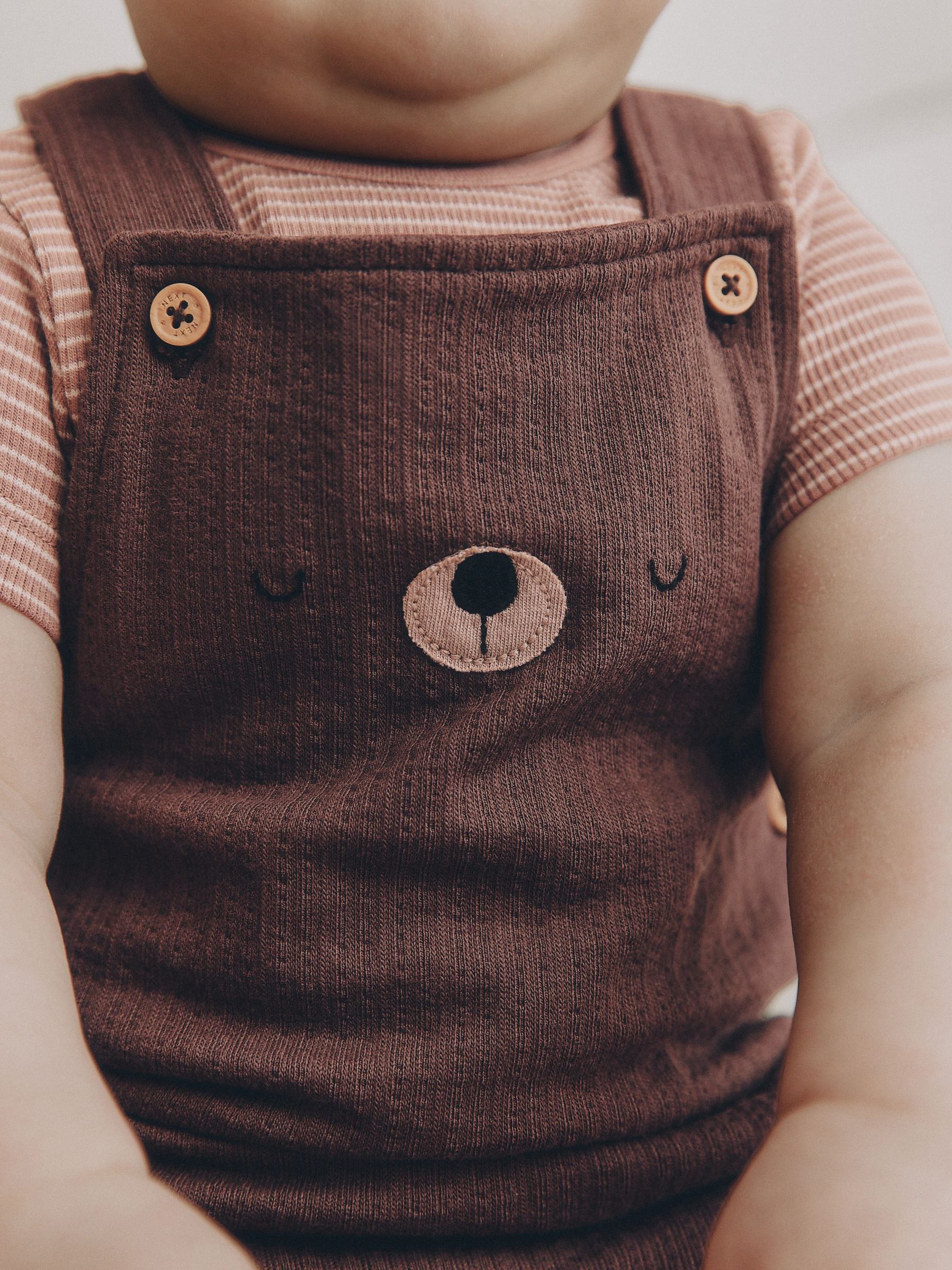 Brown Bear Jersey Dungarees and Bodysuit Baby Set (0mths-2yrs) image 3