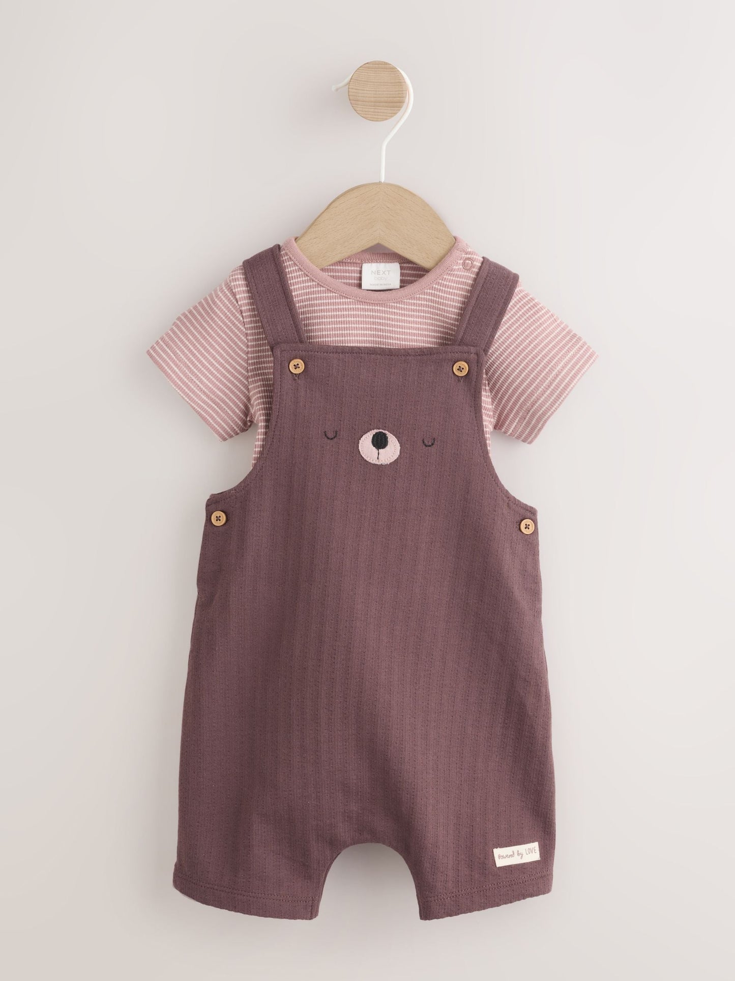 Brown Bear Jersey Dungarees and Bodysuit Baby Set (0mths-2yrs) image 4