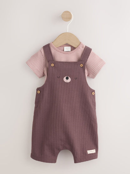 Brown Bear Jersey Dungarees and Bodysuit Baby Set (0mths-2yrs) image 4