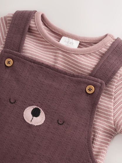 Brown Bear Jersey Dungarees and Bodysuit Baby Set (0mths-2yrs) image 8