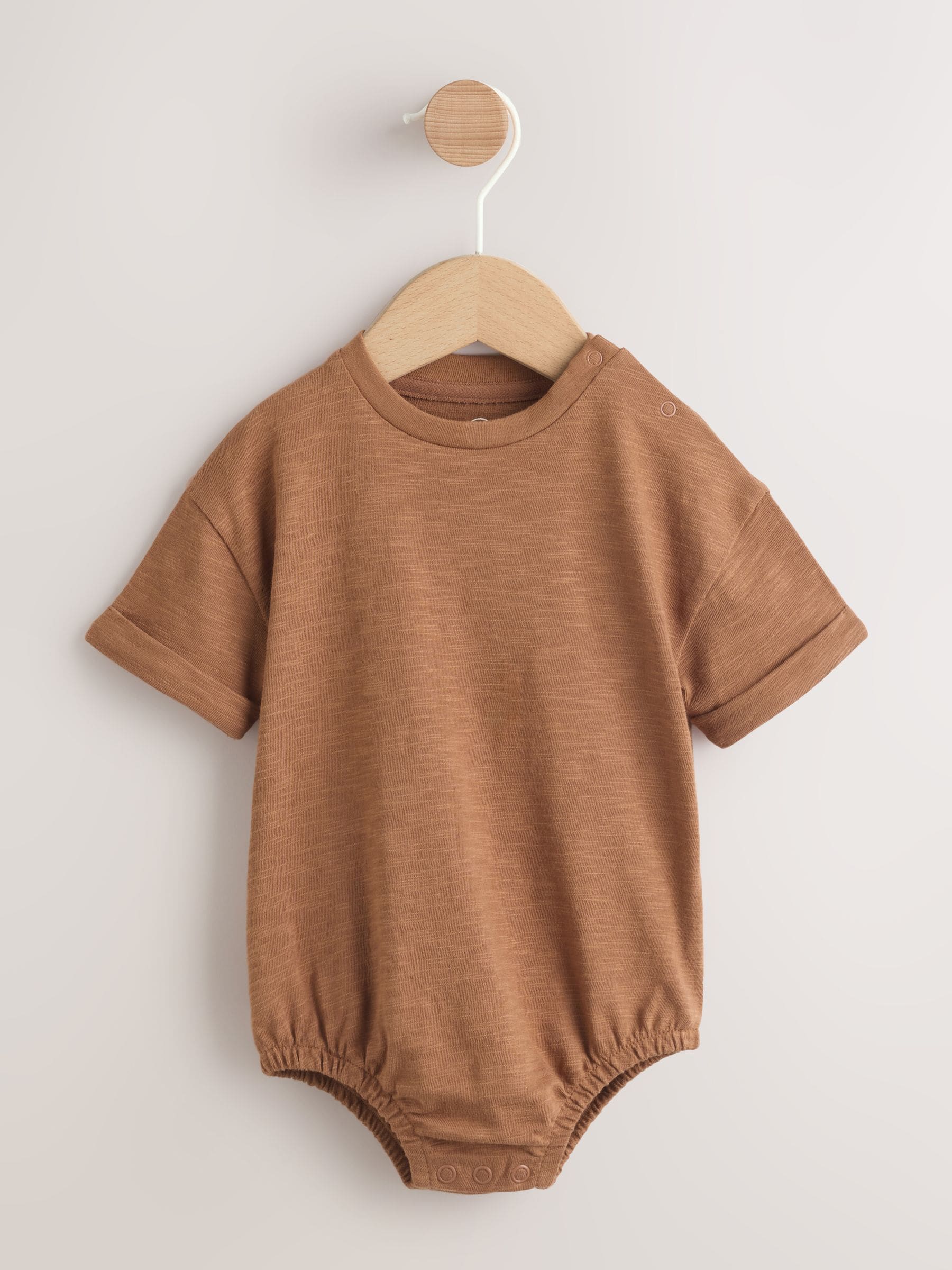 Rust Brown Stripe Twill Dungaree and Bodysuit Baby Set (0mths-2yrs) image 2