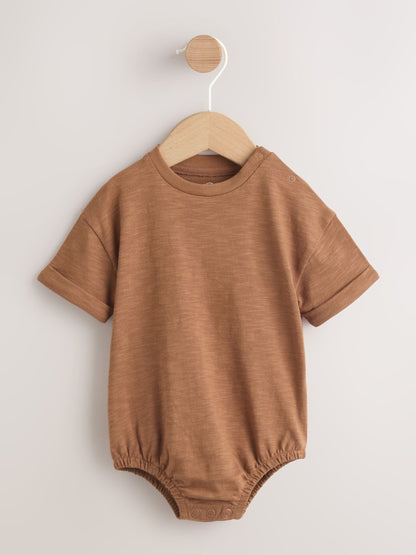 Rust Brown Stripe Twill Dungaree and Bodysuit Baby Set (0mths-2yrs) image 2