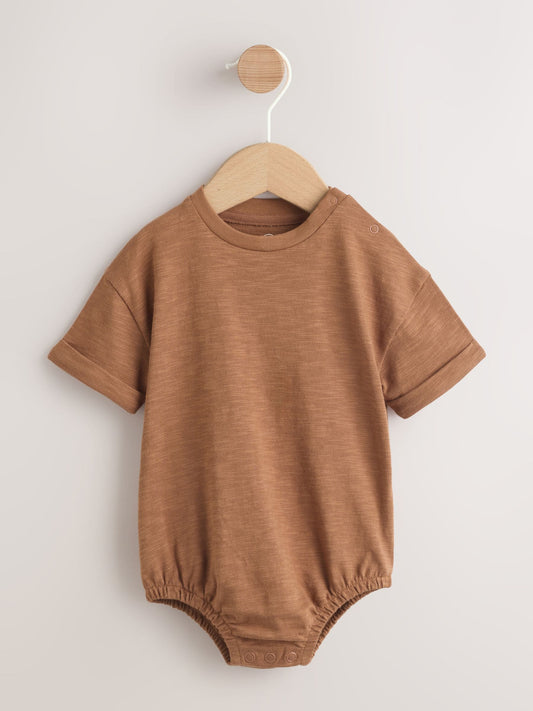Rust Brown Stripe Twill Dungaree and Bodysuit Baby Set (0mths-2yrs) image 2