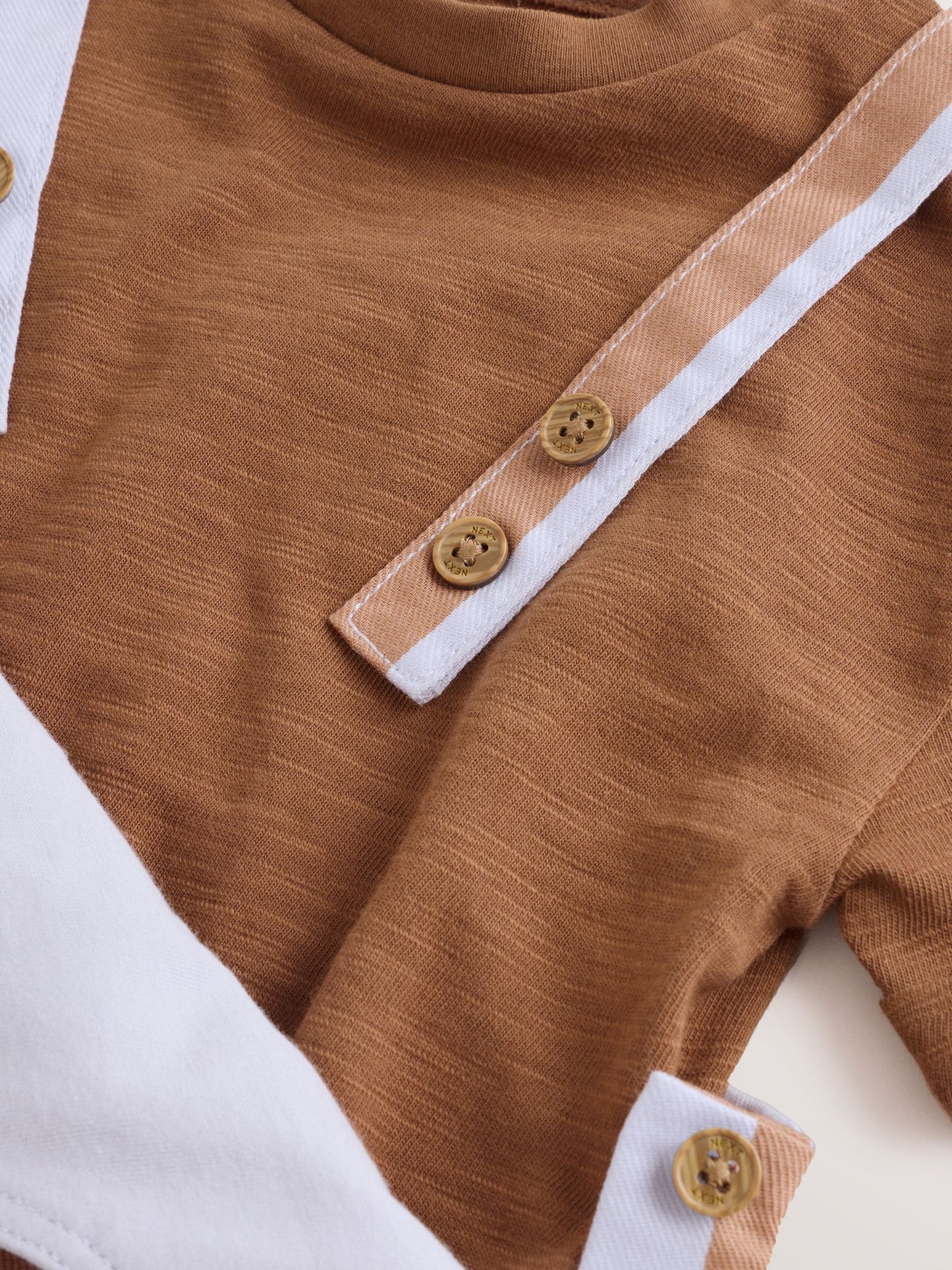 Rust Brown Stripe Twill Dungaree and Bodysuit Baby Set (0mths-2yrs) image 6