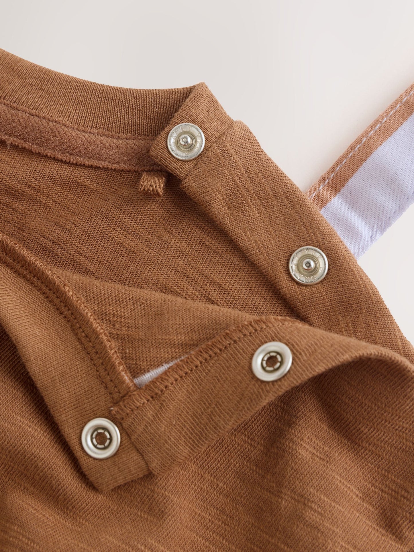 Rust Brown Stripe Twill Dungaree and Bodysuit Baby Set (0mths-2yrs) image 7