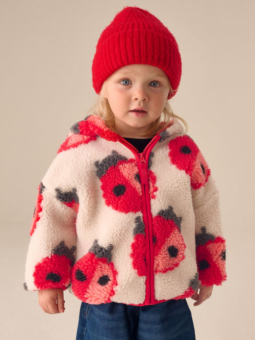 Dsiney Kidz - Cream Ladybird Hooded Zip Through Fleece (3mths-7yrs) image 1