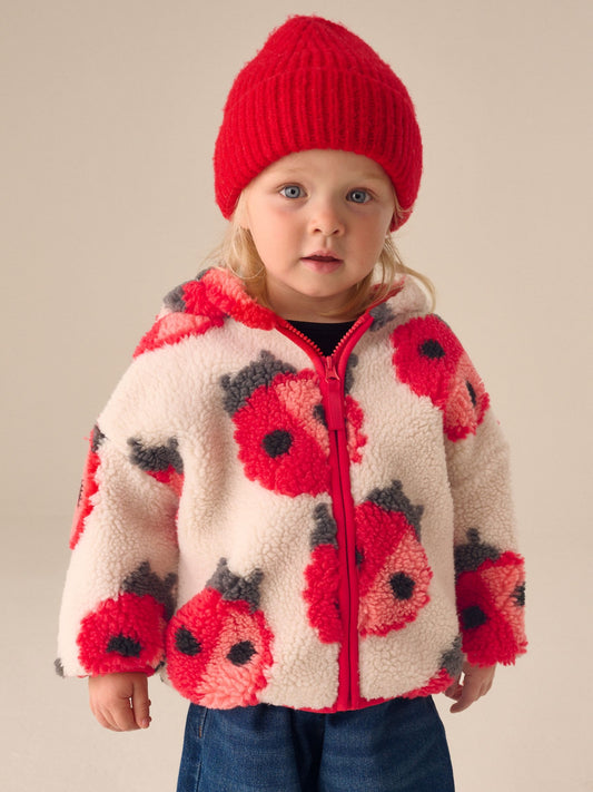 Dsiney Kidz - Cream Ladybird Hooded Zip Through Fleece (3mths-7yrs) image 1