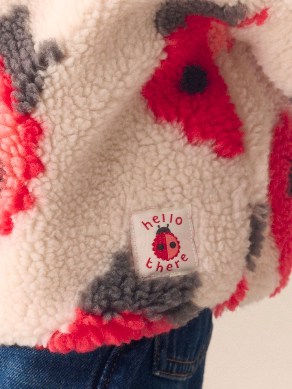 Dsiney Kidz - Cream Ladybird Hooded Zip Through Fleece (3mths-7yrs) image 3