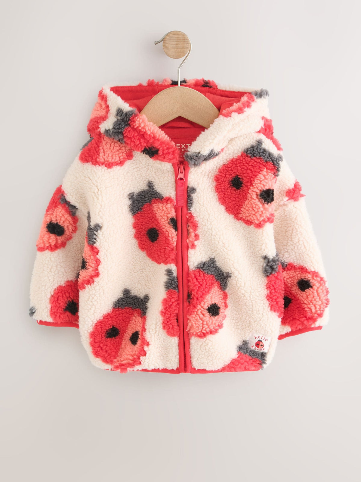 Dsiney Kidz - Cream Ladybird Hooded Zip Through Fleece (3mths-7yrs) image 4
