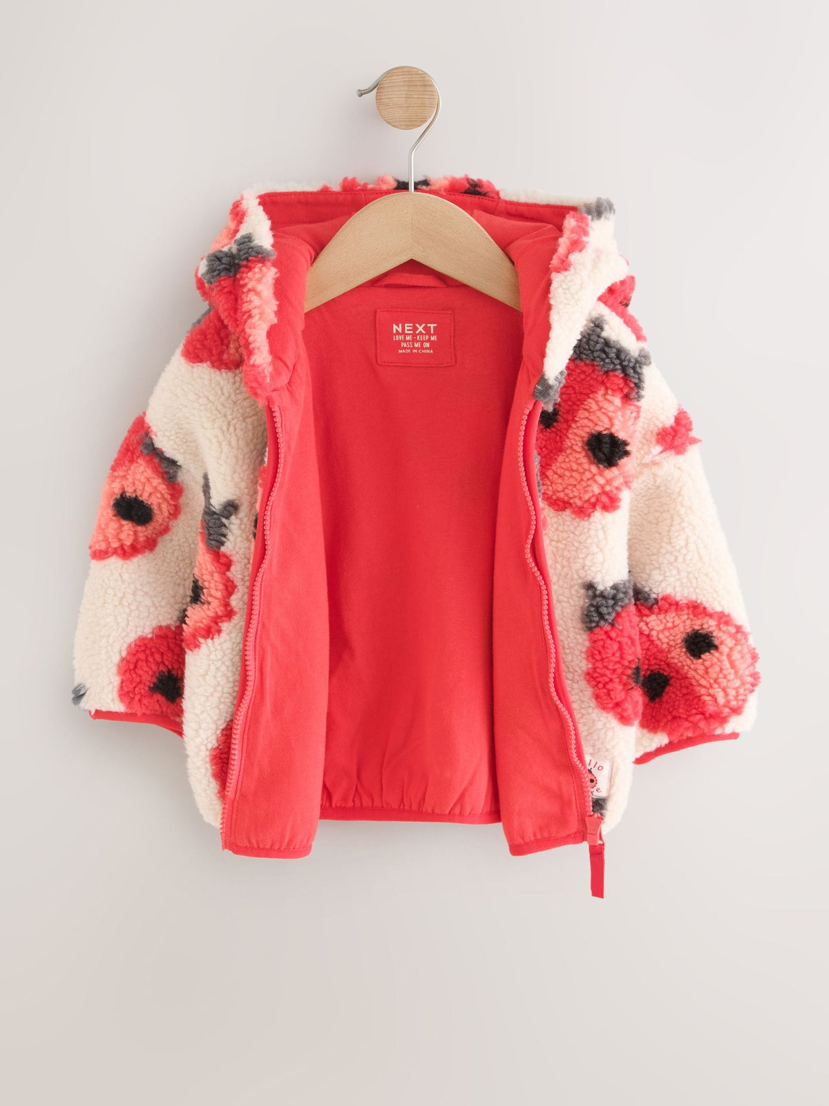 Dsiney Kidz - Cream Ladybird Hooded Zip Through Fleece (3mths-7yrs) image 5