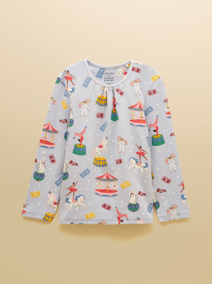 Joules Girls' Kipwell Blue Long Sleeve Pyjama Set - image 2