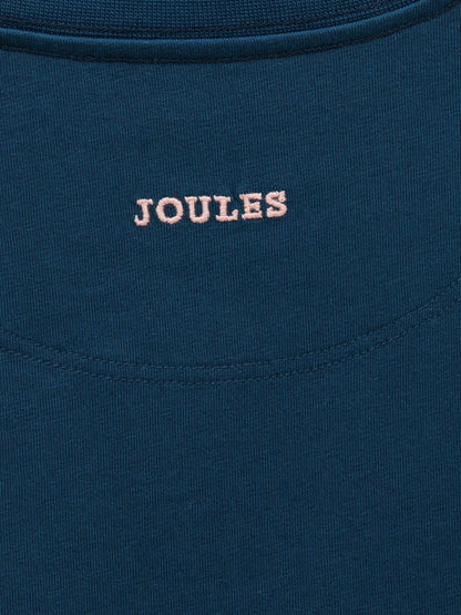 Joules Girls' Ava Teal Blue Applique Long Sleeve Top - image 5