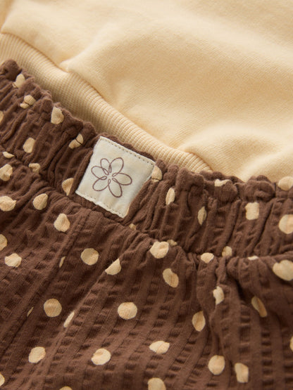 Chocolate Brown Bear Crew Neck Sweatshirt & Shorts Set (3mths-7yrs) image 5