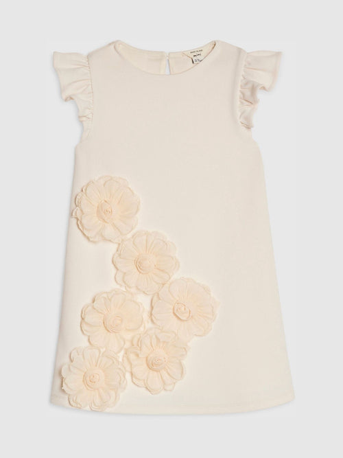Dsiney Kidz - River Island Cream 3D Flower Shift Dress image 1