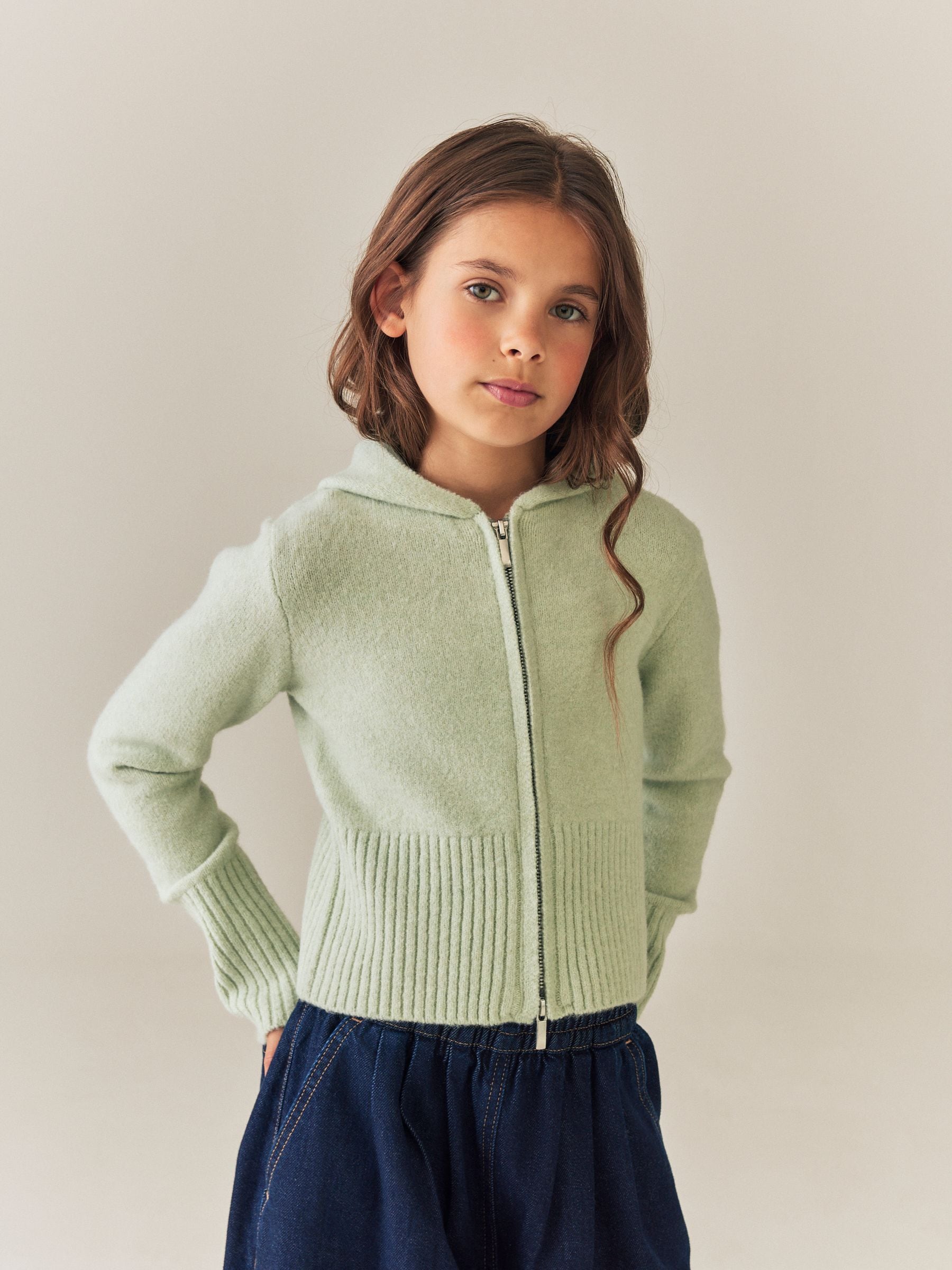Dsiney Kidz - Green Knitted Hoodie (3-16yrs) image 1