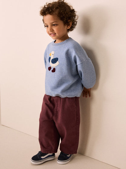 Dsiney Kidz - Burgundy Red Pull On Wide Trousers (3mths-7yrs) image 2