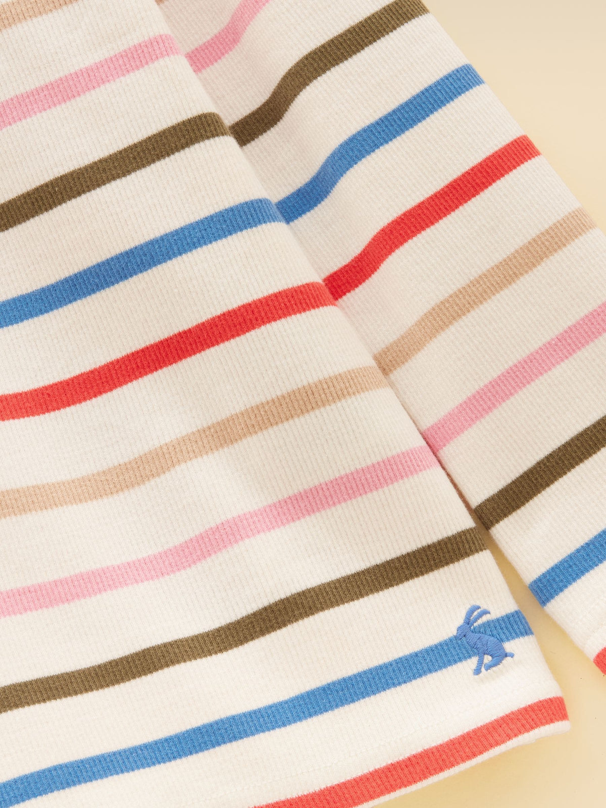 Dsiney Kidz - Joules Girls' Sophie Multi Stripe Long Sleeve Ribbed Collared Top image 3