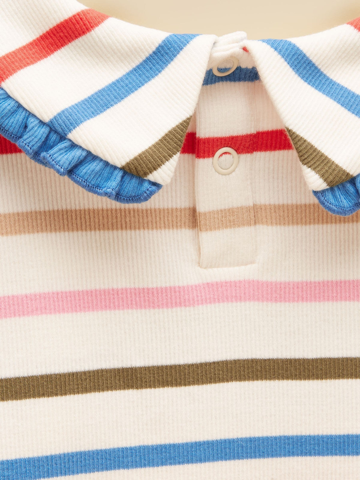 Dsiney Kidz - Joules Girls' Sophie Multi Stripe Long Sleeve Ribbed Collared Top image 4