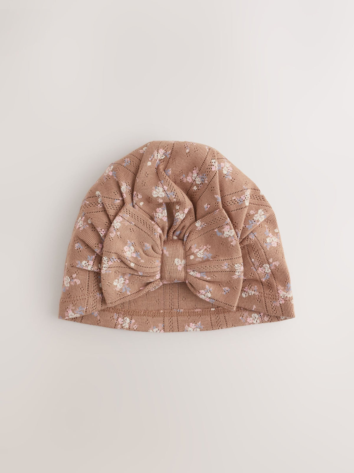 Dsiney Kidz - Brown Ditsy Floral Baby Turban Hats 2 Pack (0-18mths) image 3