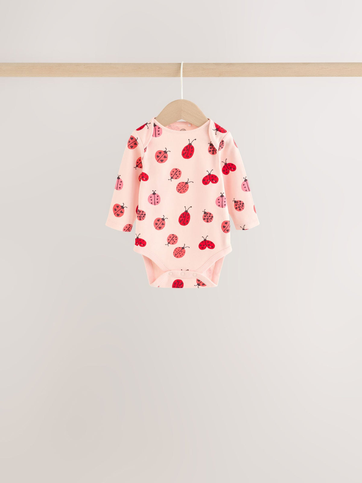 Dsiney Kidz - Red Ladybird Long Sleeve Baby Bodysuits 5 Pack image 3