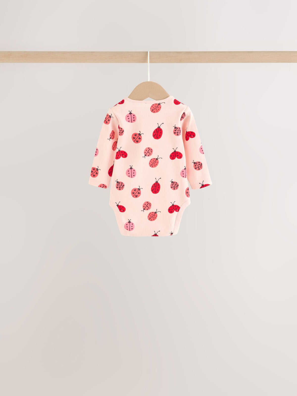 Dsiney Kidz - Red Ladybird Long Sleeve Baby Bodysuits 5 Pack image 4