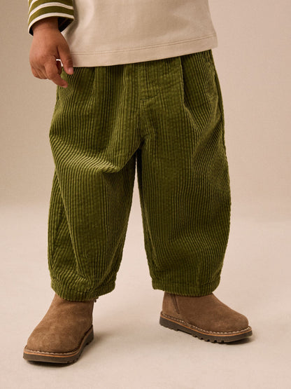 Dsiney Kidz - Green Wide Fit Textured Corduroy Pull On Trousers (3mths-7yrs) image 1