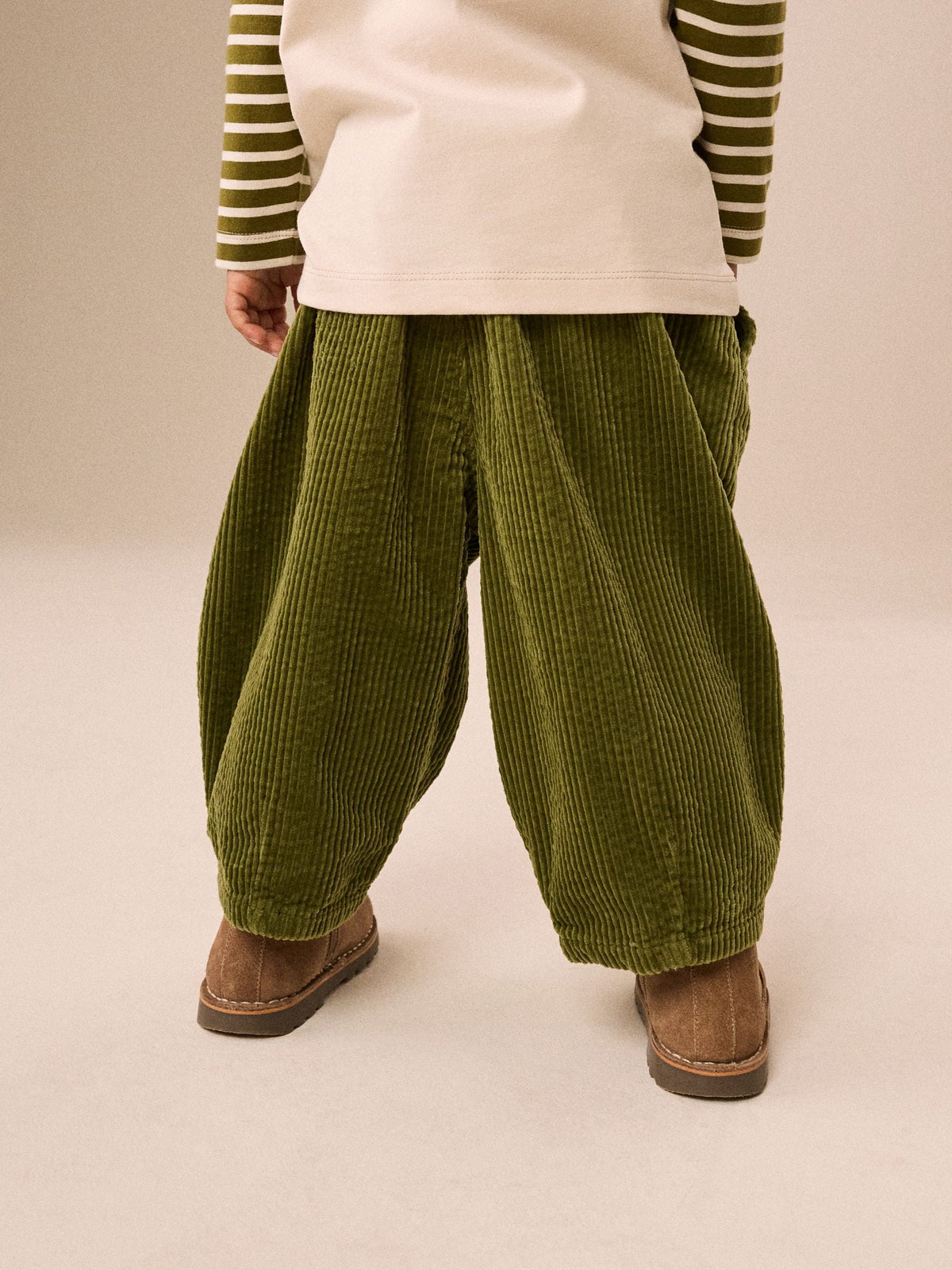 Dsiney Kidz - Green Wide Fit Textured Corduroy Pull On Trousers (3mths-7yrs) image 4