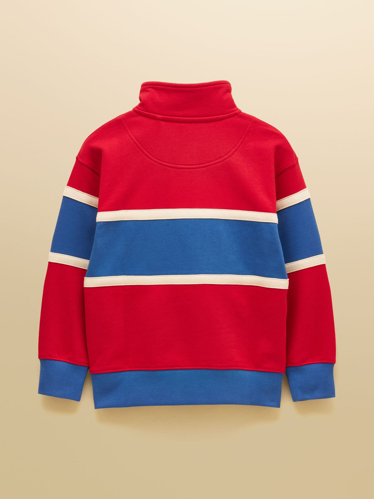 Dsiney Kidz - Joules Kids' Alfie Red Colourblock Quarter Zip Sweatshirt image 2