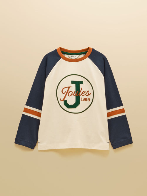 Dsiney Kidz - Joules Boys' Bennett Cream Raglan Long Sleeve Top image 1