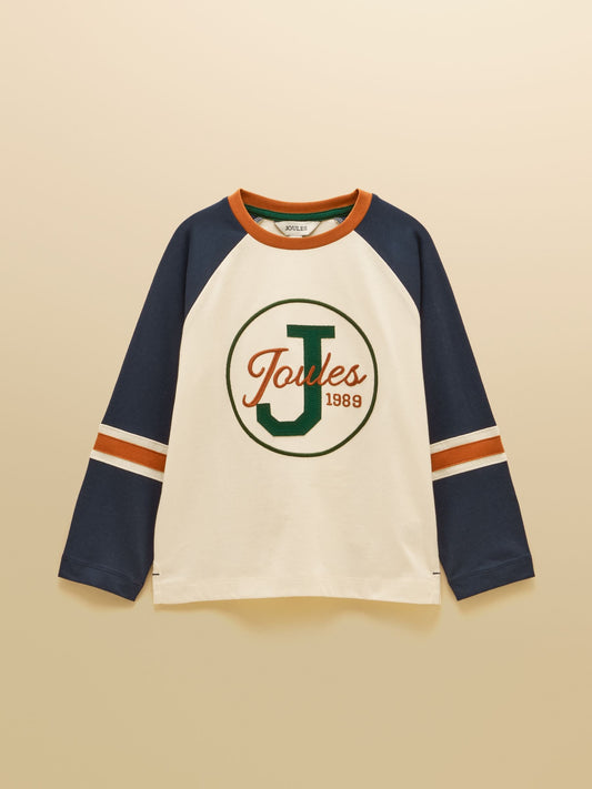 Dsiney Kidz - Joules Boys' Bennett Cream Raglan Long Sleeve Top image 1