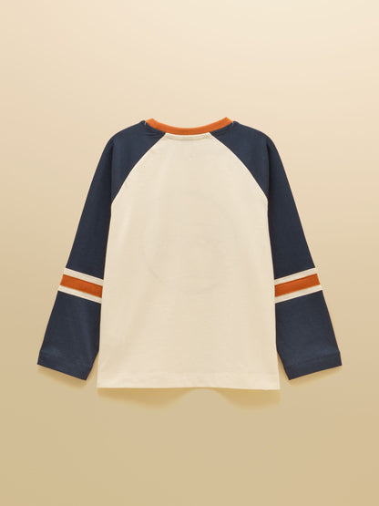 Dsiney Kidz - Joules Boys' Bennett Cream Raglan Long Sleeve Top image 2