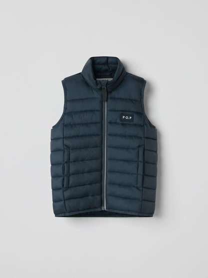 Dsiney Kidz - Polarn O. Pyret Blue Windproof Padded Gilet image 1