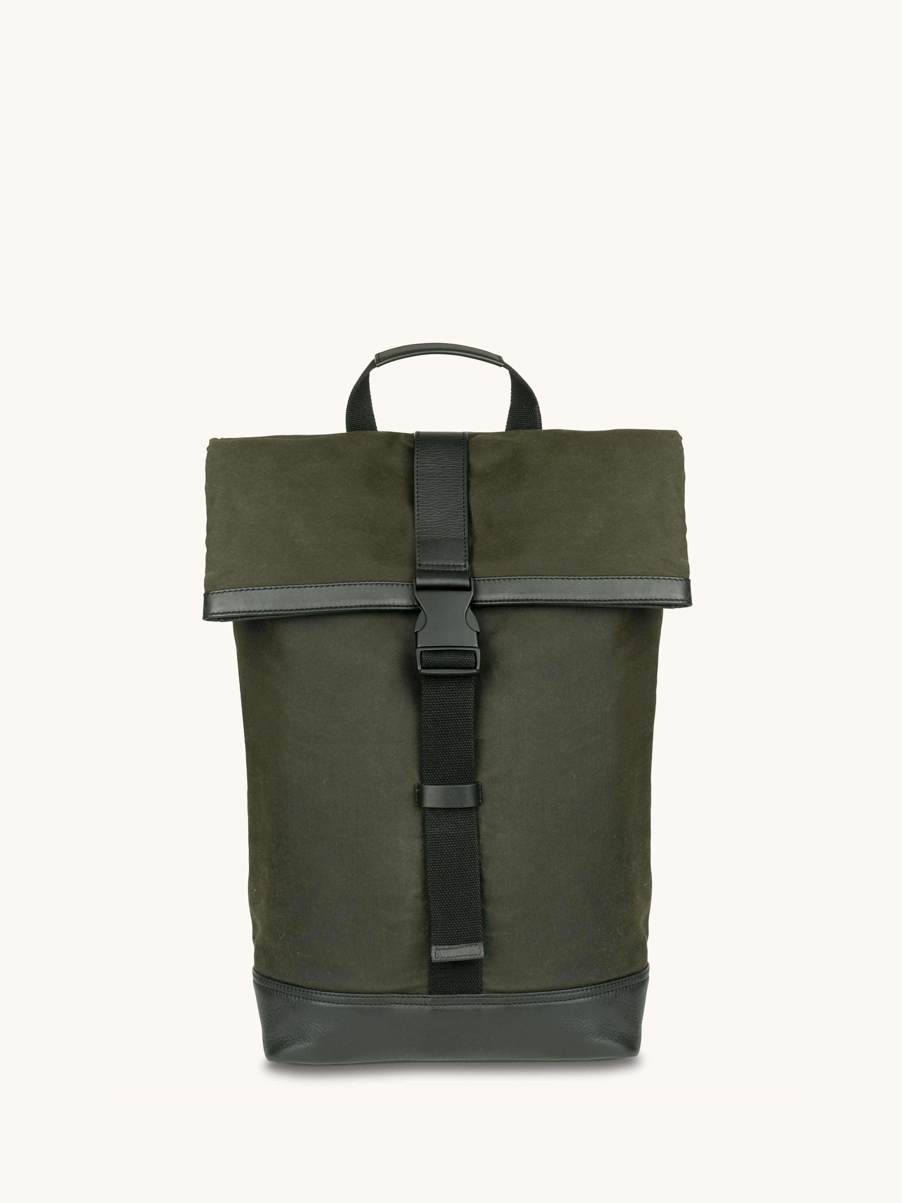 Apatchy Green The Cavendish Waxed Canvas & Leather Backpack image 1