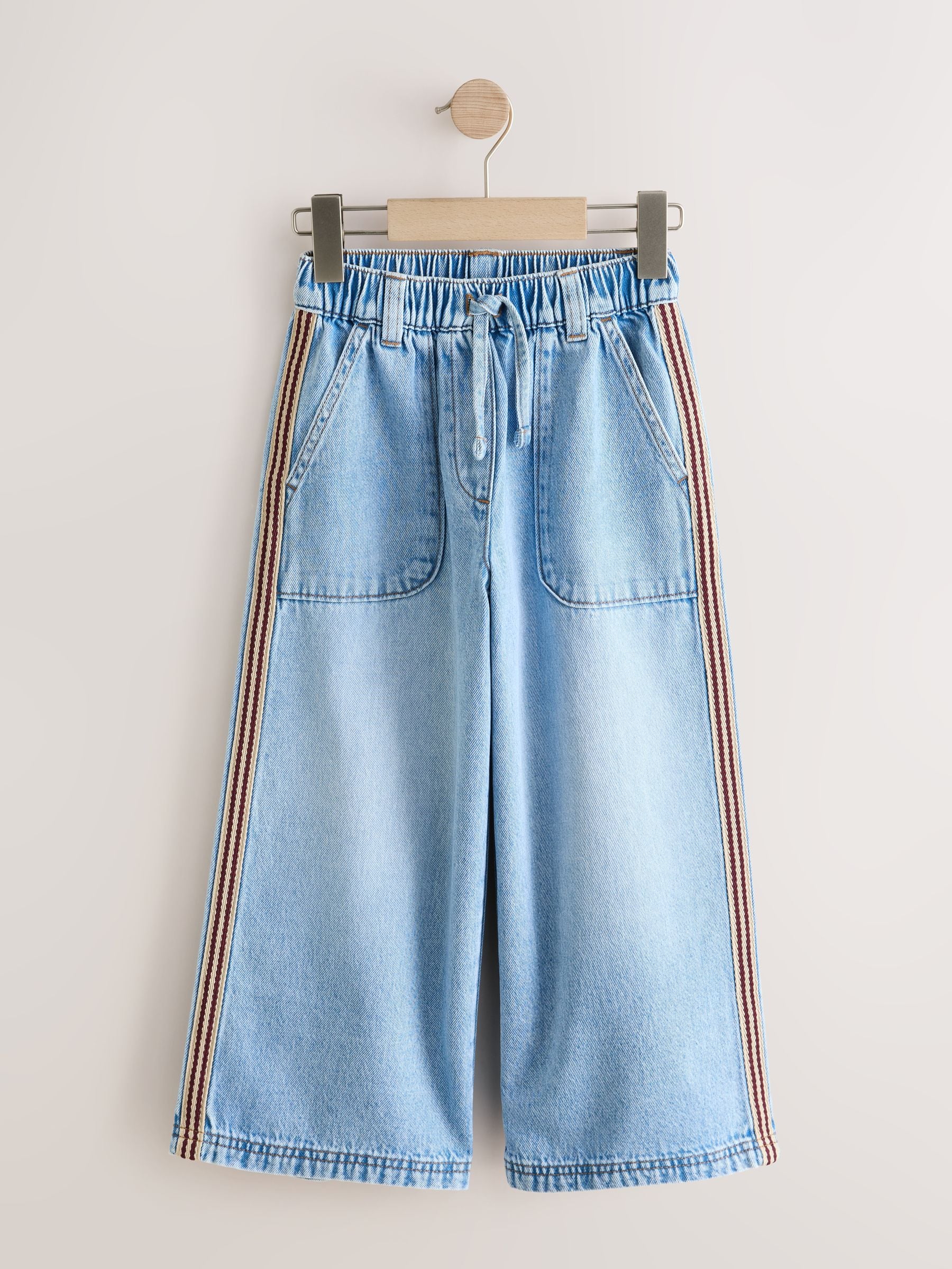 Dsiney Kidz - Red Side Detail Wide Leg Jeans (3-16yrs) image 1