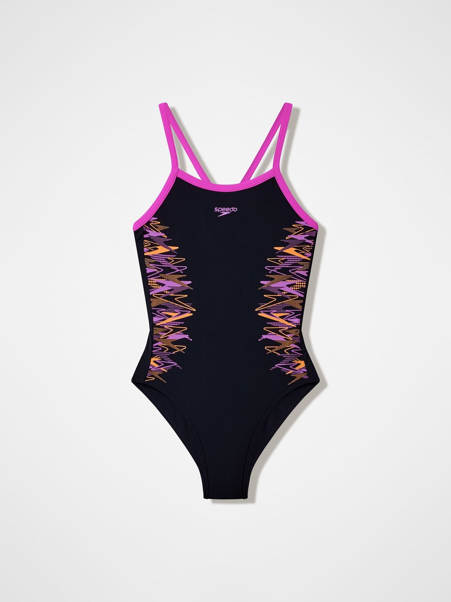 Dsiney Kidz - Speedo Black Placement Thinstrap Muscleback Swimsuit image 1