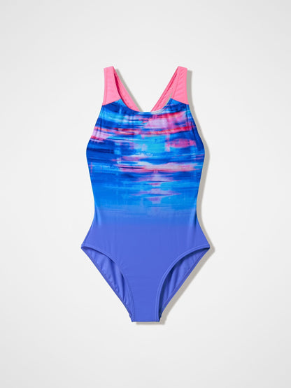 Dsiney Kidz - Speedo Purple Print Splashback Swimsuit image 1