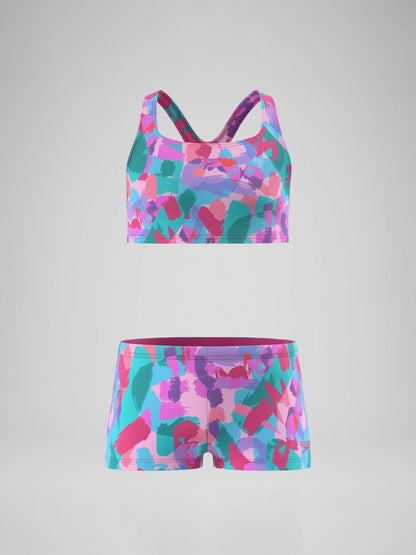 Dsiney Kidz - Speedo Pink Print Racerback Bikini Set image 1