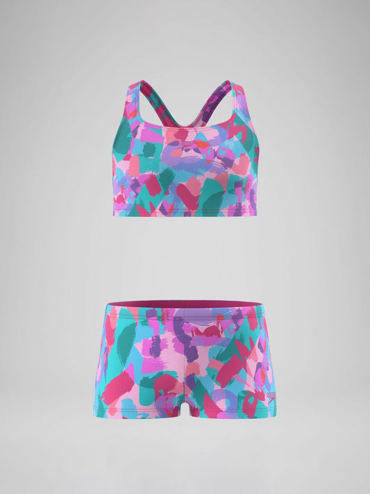 Dsiney Kidz - Speedo Pink Print Racerback Bikini Set image 1