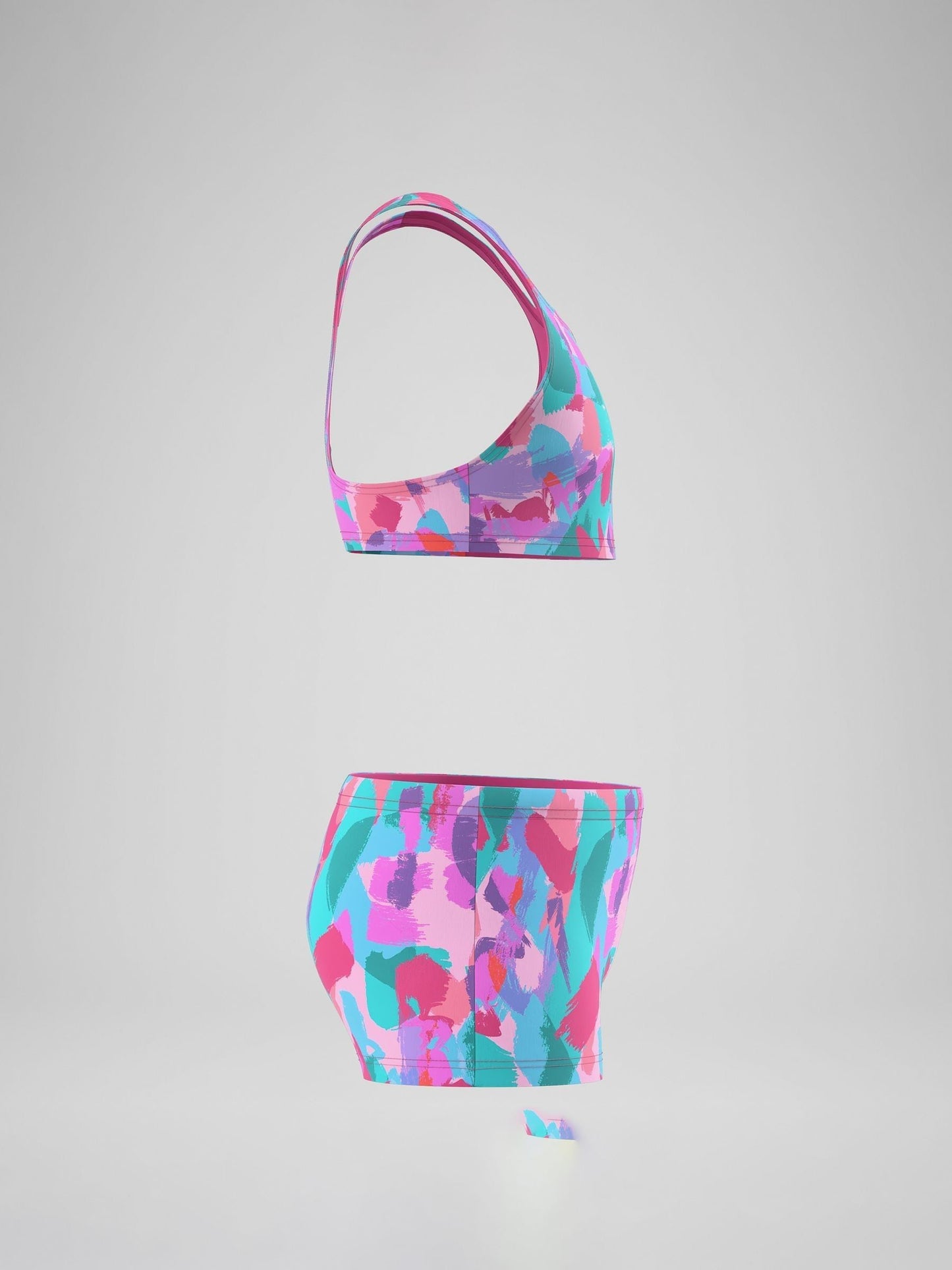 Dsiney Kidz - Speedo Pink Print Racerback Bikini Set image 2