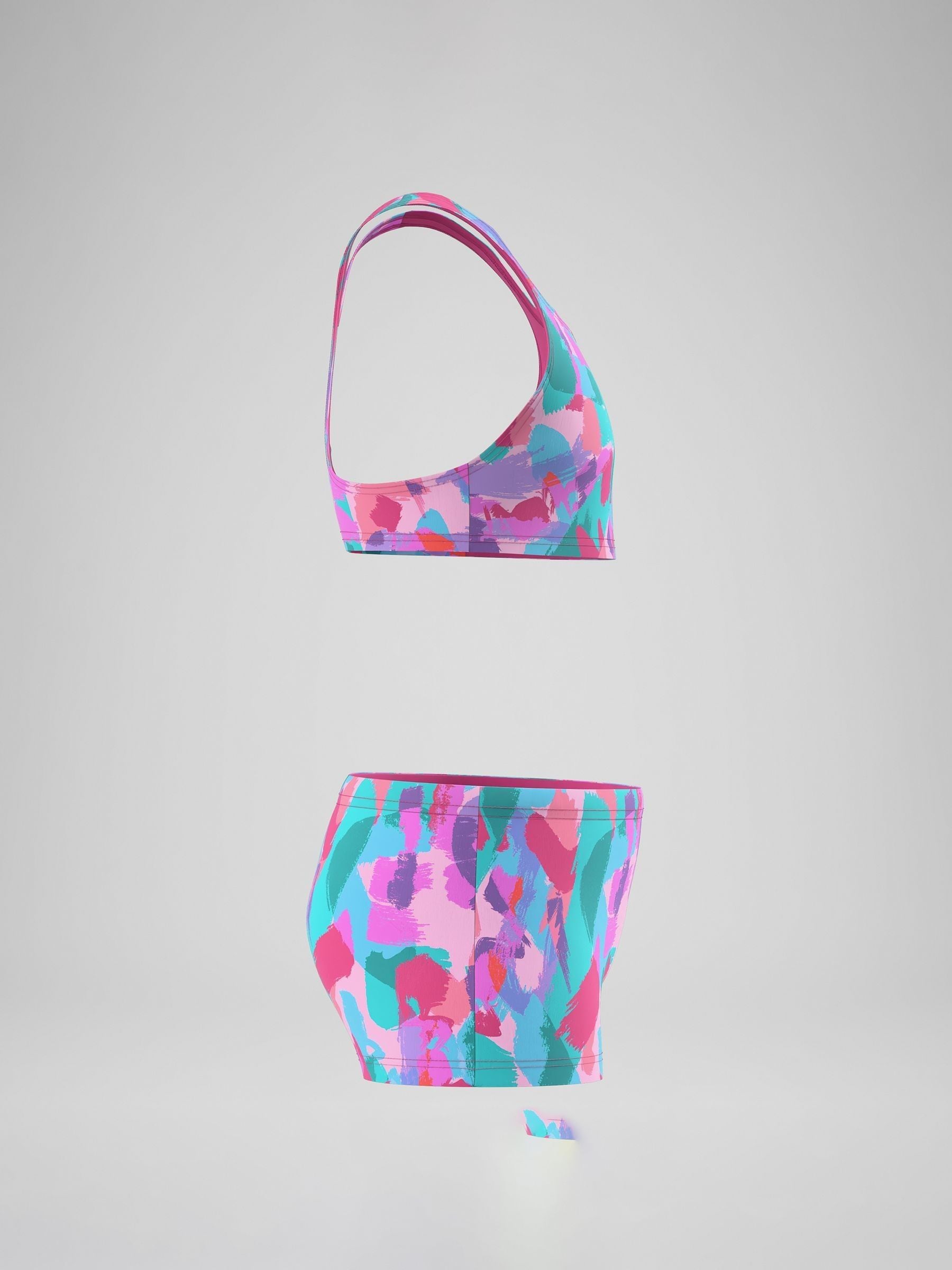 Dsiney Kidz - Speedo Pink Print Racerback Bikini Set image 2