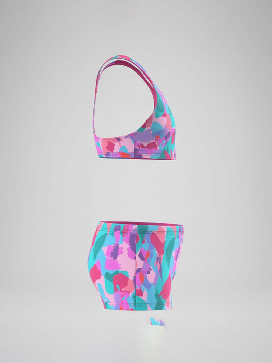 Dsiney Kidz - Speedo Pink Print Racerback Bikini Set image 2