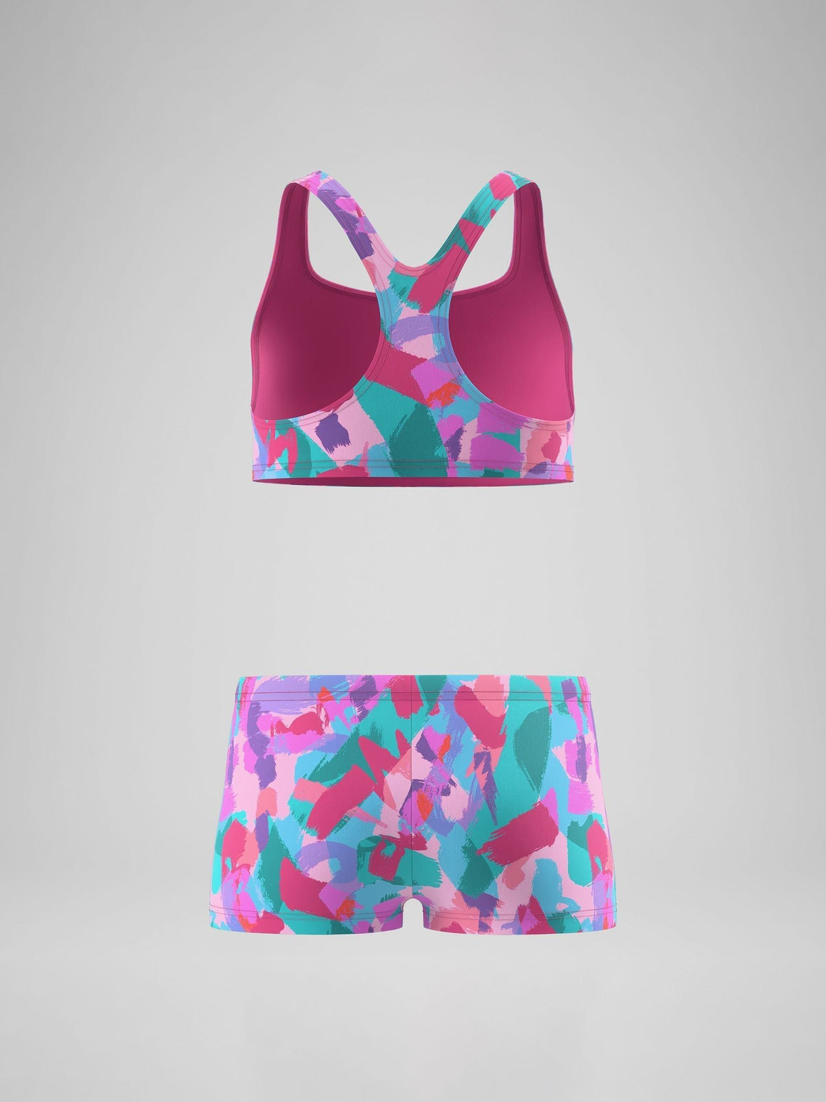 Dsiney Kidz - Speedo Pink Print Racerback Bikini Set image 5
