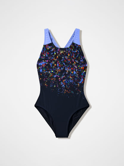 Dsiney Kidz - Speedo Black Print Splashback Swimsuit image 1