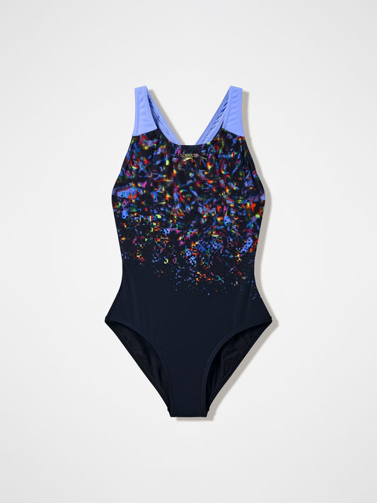 Dsiney Kidz - Speedo Black Print Splashback Swimsuit image 1