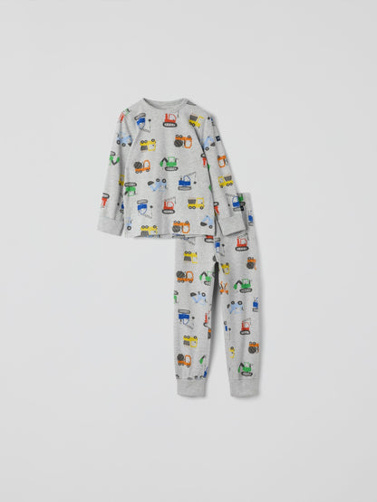 Polarn O. Pyret Grey Printed Pyjamas - image 1