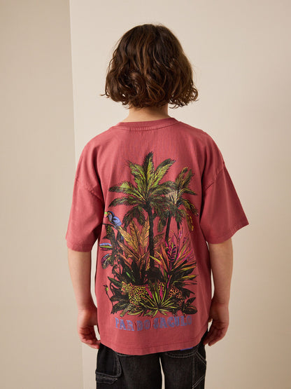 Dsiney Kidz - Berry Red Washed Graphic T-Shirt (3-16yrs) image 1