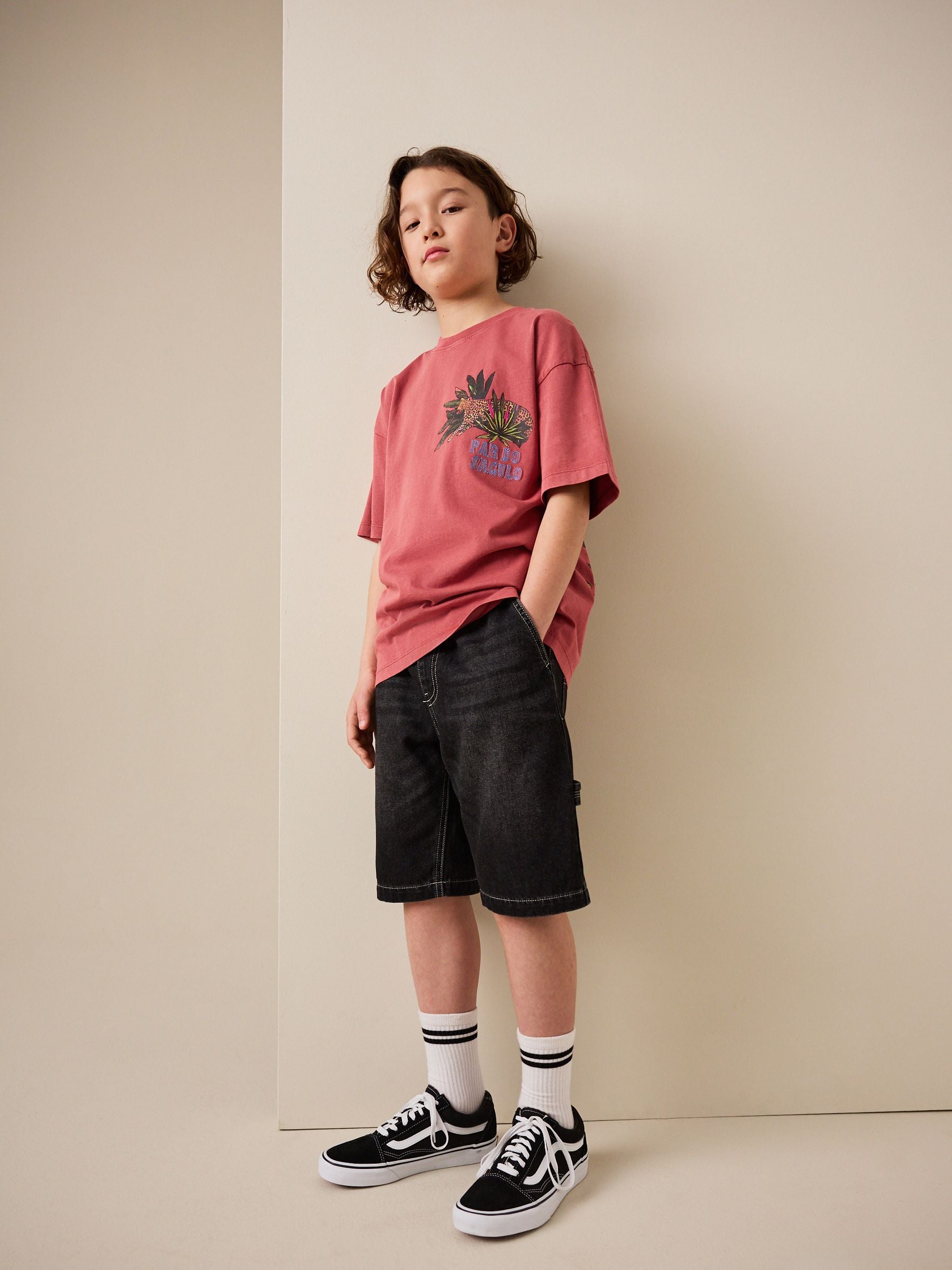 Dsiney Kidz - Berry Red Washed Graphic T-Shirt (3-16yrs) image 2