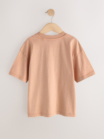Dsiney Kidz - Tan Brown Washed Graphic T-Shirt (3-16yrs) image 2
